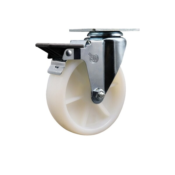5'' Nylon Wheel Swivel Top Plate Caster with Posi Brake